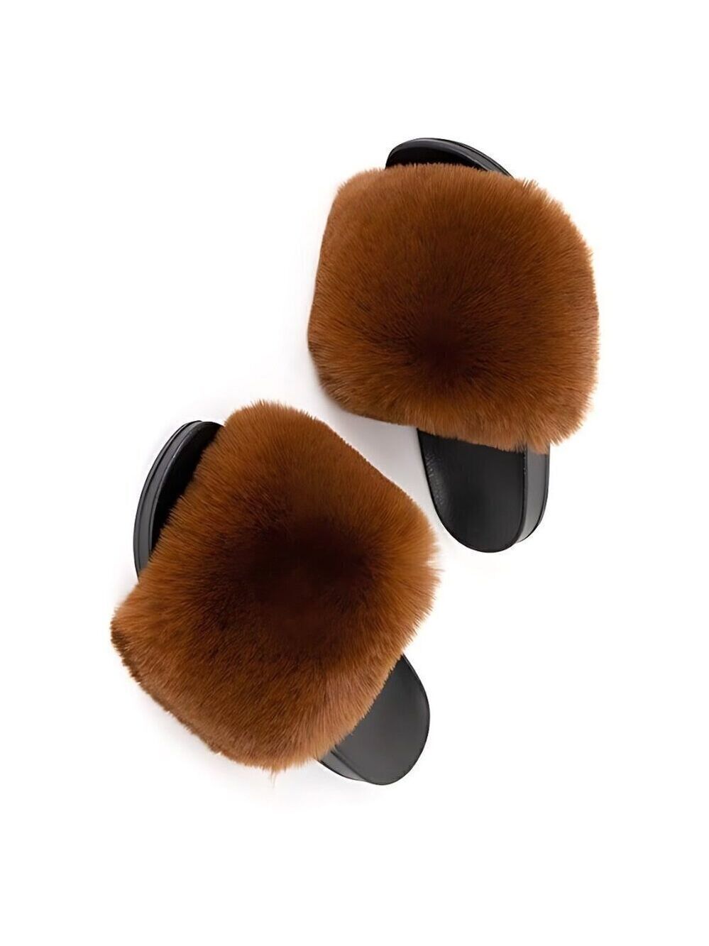 Funky Monkey Fluffy Slippers Slide-On Faux Fur Size 11 NWT